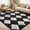 Black, variant on 9x12 Area Rug Trellis Rugs for Living Room,Washable Modern Trellis Carpet for Bedroom, Non Slip Low Pile Carpet for Home Office Decor