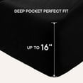 thumbnail image 5 of Sonive 4-Piece Bed Sheet Set - 85gsm Double Brushed Soft Microfiber - Deep Pocket 16 inch Wrinkle Free Fade Resistant Easy Care Bedspread Set (Black, Queen), 5 of 7