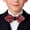 502_Red, variant on Bow Ties for Men Encrusted Leather Bow Ties Formal And Boys' Bow Ties. Business Casual Silver