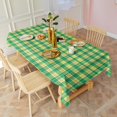 thumbnail image 3 of Green Yellow Checkerboard Checkered Pattern Rectangle Tablecloth 60"x120",Waterproof Polyester Rectangle Table Cloth, Wipeable Spillproof Polyester Tablecloth for Dining, Camping, Indoor and Outdoor, 3 of 6