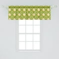 thumbnail image 2 of Ambesonne Fruit Window Valance, Sliced Fresh Fruits Pattern Green Toned Cartoon Oranges, Curtain Valance for Kitchen Bedroom Decor with Rod Pocket, 54" X 18", Yellow Green Apple Green, 2 of 3