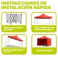 thumbnail image 4 of Toldo Plegable Carpa 3x3 Onof Reforzado Paredes Impermeable Rojo, 4 of 6
