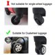 thumbnail image 4 of 2025 8 piezas de cubierta de goma para ruedas de equipaje, accesorio silencioso para ruedas de carrito, cubierta protectora adecuada para equipaje de dos ruedas, 4 of 5
