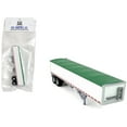 thumbnail image 1 of Covered Grain Trailer White with Green Tarp 1/87 (HO) Scale Plastic Model Car by HO Logistics, 1 of 7