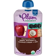 Plum Organics Stage 2 Organic Baby Food, Apple, Blackberry, Coconut Cream, Oat, 3.5 oz Pouch
