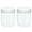 White, variant on Povinmos White Glass Stackable Airtight Fruit Food Storage Jar (2 Count)