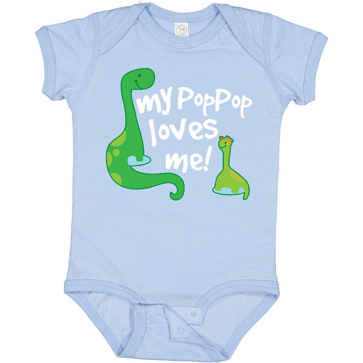 Inktastic My Pop Pop Loves Me Dinosaur Boys or Girls Baby Bodysuit