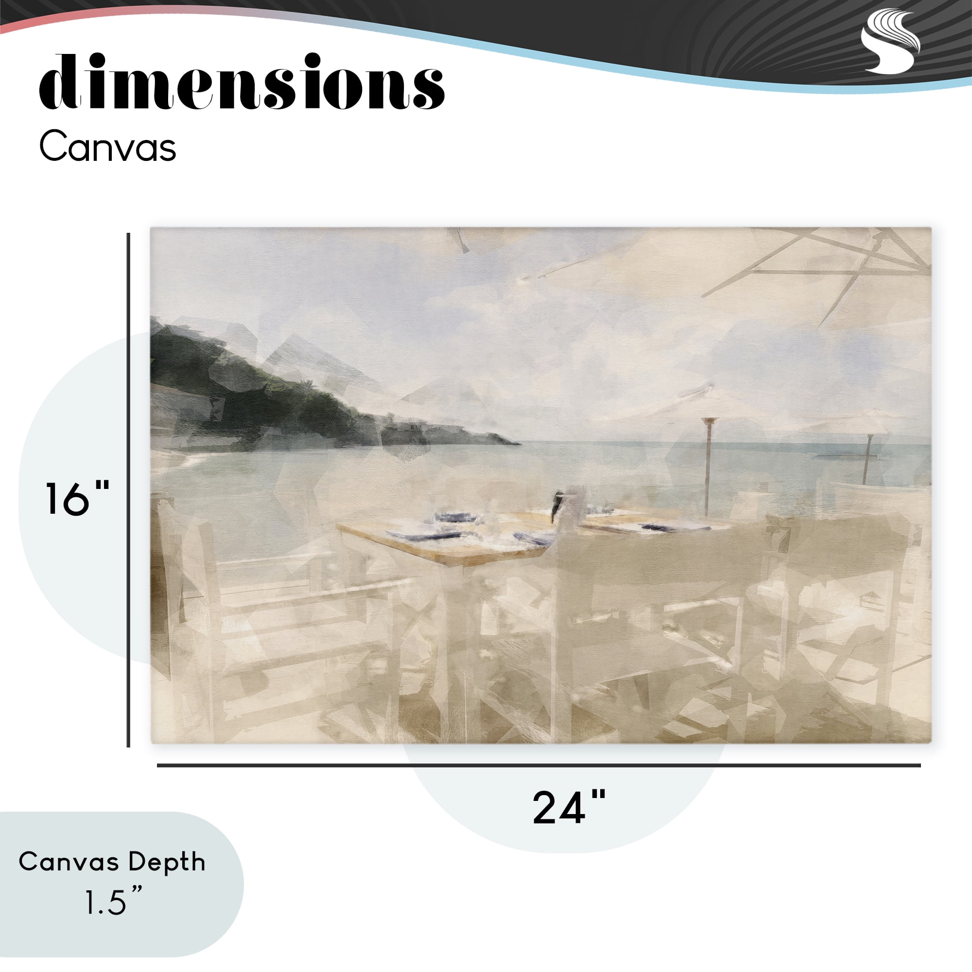 Stupell Industries Table By The Sea Canvas Wall Art, design by Noah Bay
