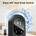 thumbnail image 6 of Tower Fan For Home with Remote, 31" Bladeless Floor Fans for Home, 4 Modes & 4 Speeds, 12H Timer, LED Display, Wide Oscillating Wide Cooling for Bedroom, Office, 6 of 9