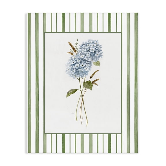 Stupell Industries Blue Hydrangea & Dried Wheat Canvas Wall Art, design by Nan