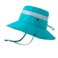 thumbnail image 2 of LYHaoo Kids Sun Hat Adjustable Fisherman Cap For Boys Girls Outdoor Summer Casual Wear Lightweight Breathable Bucket Hat,Blue, 2 of 6