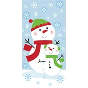 Angle View: Club Pack of 120 Snowmen Printed Christmas Holiday Hanky Swankies Pocket Facial Tissues