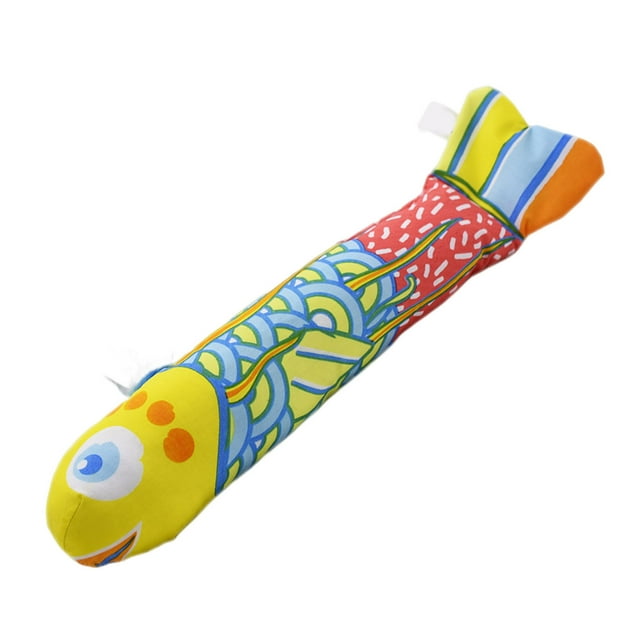 WIFKLSIIPG Jouets Poisson Jouet pour Chat d'Intérieur Poisson Souris Rose Orange Jaune