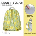 thumbnail image 5 of Lightweight Travel Backpack with Lemon Lover Print Cute and Retro Yellow Floral Design Perfect for School and Daily Use, 5 of 6
