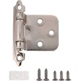 thumbnail image 1 of []1/2 Inch Overlay Cabinet Door Hinges Black, 20 Pack 10 Pairs Flush Face Mount, 1 of 5