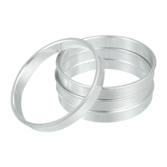 Unique Bargains 4 Pcs 70.6mm to 67.1mm Universal Car Hub Centric Rings Silver Tone