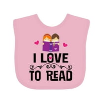 Inktastic I Love to Read Girls Baby Bib