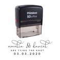 thumbnail image 1 of Printtoo Personalized Black Self Inking Tying The Knot Stamp Custom Wedding Favor Rubber Stamper-68 x 30 mm, 1 of 6
