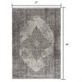 thumbnail image 3 of 2â€™ x 8â€™ Gray Distressed Medallion Runner Rug, 3 of 9