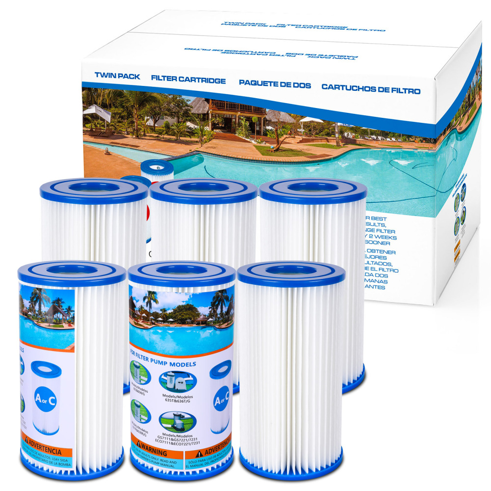Gyuzh Type A/C Pool Filter Cartridge for Intex Filter and Summer Waves