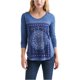 thumbnail image 2 of Camiseta básica con estampado de medallón Lucky Brand para mujer azul grande, 2 of 2