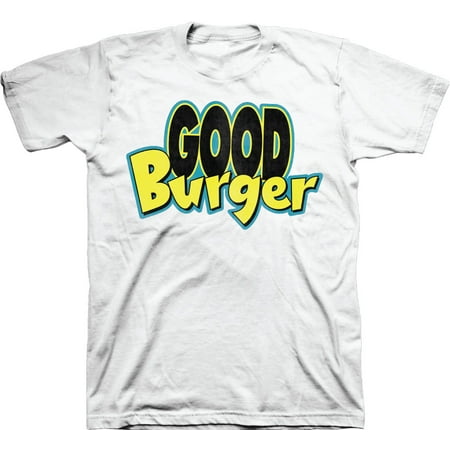 Mens Nickelodeon Good Burger Shirt - Retro Nick Good Burger tee - Classic Nick Graphic T-Shirt (White, Small)