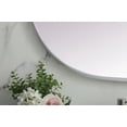 thumbnail image 2 of Metal Frame Oval Mirror 24x48 Inch in Brass, 2 of 7