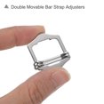 thumbnail image 3 of 8Pack Metal Adjuster Slide Buckles, 20mm Webbing Strap Roller Pin Clip (Silver), 3 of 6