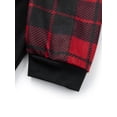 thumbnail image 6 of AIGUR Christmas Pajamas for Family Long Sleeve Cartoon Elk Print Tops + Buffalo Plaid Pants Set Winter Sleepwear, 6 of 8