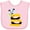AD-Pink, variant on Inktastic Cute Bee Initial B Boys or Girls Baby Bib