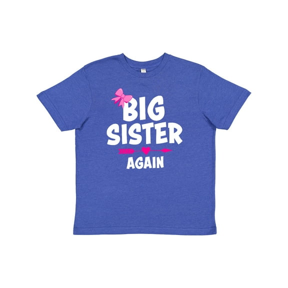 Inktastic Big Sister Again with Bow and Arrow Youth T-Shirt