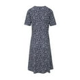 thumbnail image 5 of Summer Short Sleeve Dress for Womens Floral Bohemian Beach Dress Flowy A Line Dress Holiday Party Midi Dress, 5 of 5