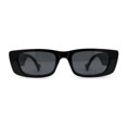 thumbnail image 1 of Womens Mod Narrow Squared Cat Eye Sunglasses All Black, 1 of 4