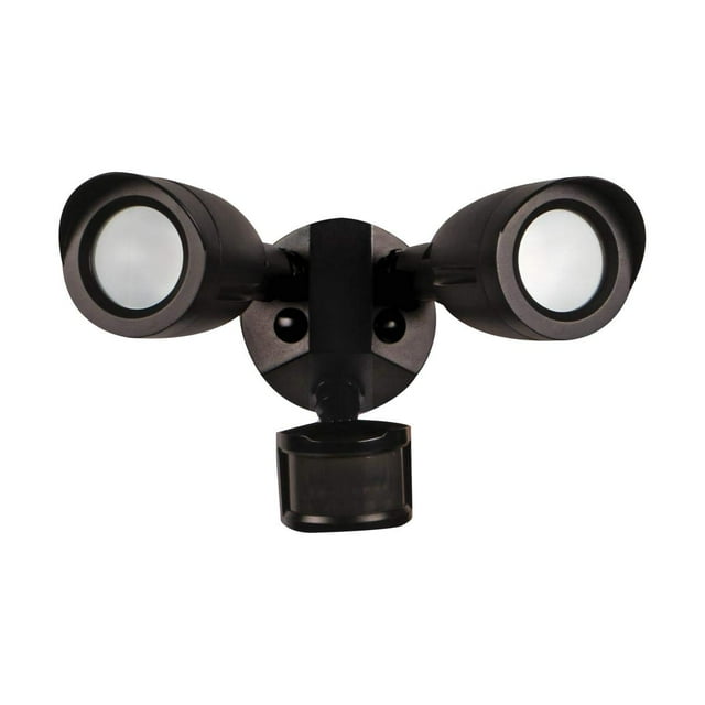 Ciata Projecteurs d'Éclairage pour l'Extérieur avec Détecteur de Mouvement, Tête de Balle DEL de 20 Watts, Double Tête, Conforme RoHS, Homologué IP65, 1900 Lumens, Protection contre les Surtensions 2KV et Détecteur de Mouvement, Fini Bronze – 4000K