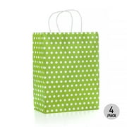 LIVINGbasics Gift Bag Kraft Paper Bag Polka Dot Bag - Large, 4Pcs