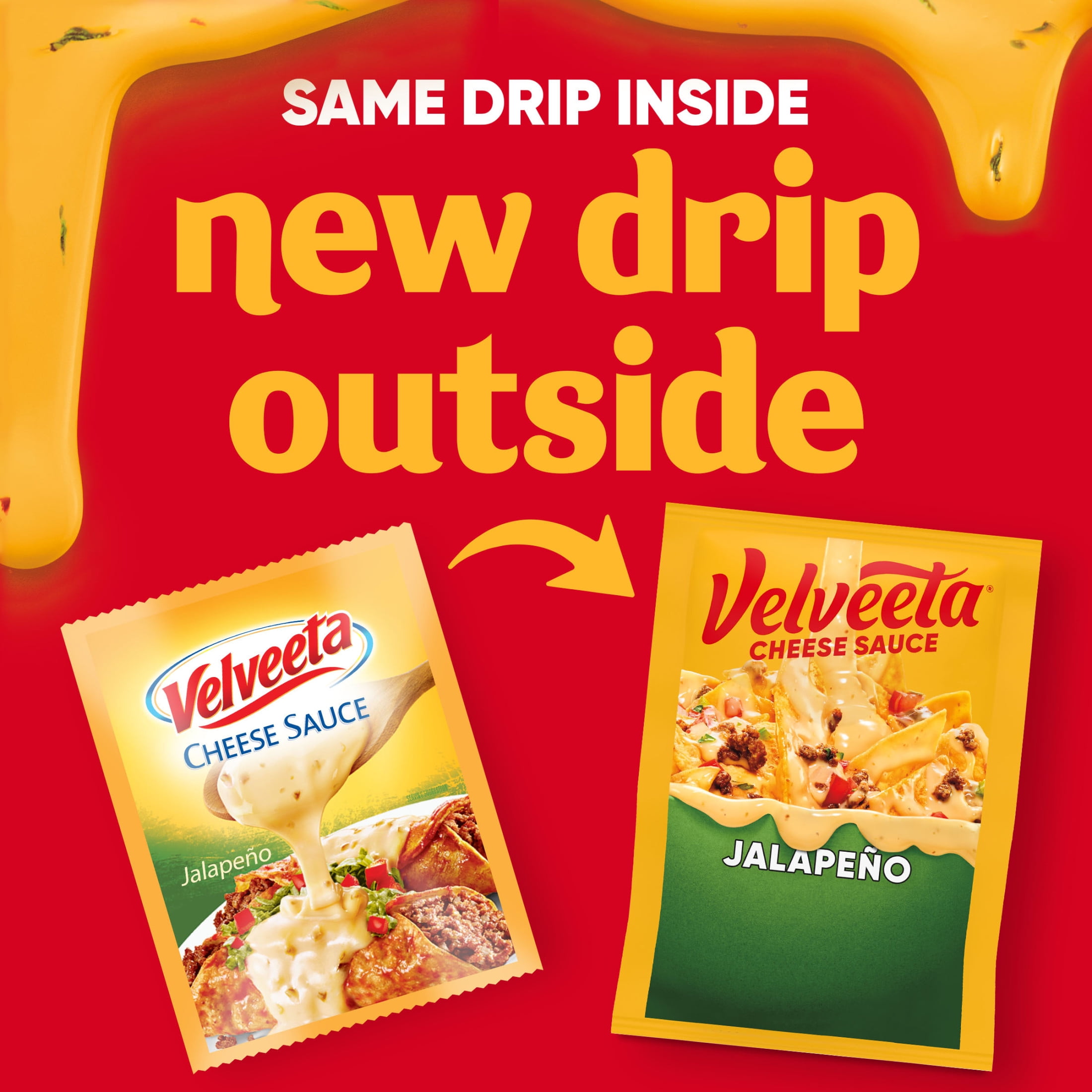 Velveeta Jalapeno Cheese Sauce Pouch, 4 oz Packet