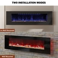 thumbnail image 5 of Mondawe 60 Inch Electric Fireplace Recessed and Wall Mounted, LED Linear Fireplace with Remote Control Ultra-Thin and Low Noise 1500W Adjustable 6 Flame Options, Timer, 5 of 11