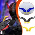 thumbnail image 5 of Conjunto de accesorios cibernéticos para casco de motocicleta: paneles de circuito iluminados, material ABS, diseño de cuernos de diablo, ajuste universal para todos los cascos, negro/amarillo/azul/ro, 5 of 5