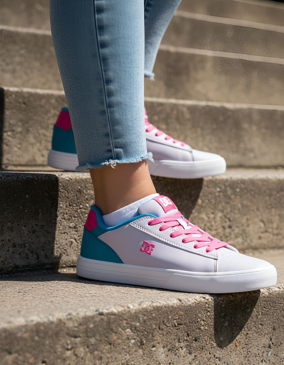 Tenis Dc Shoes Notch Para Mujer Color Rosa Modelo ADJS100128WHK