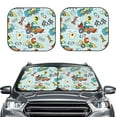 thumbnail image 2 of Balery Cartoon Car Racing Sun Shield 2 Pack For Car Front Windows Foldable Sun Visor Protector Blocks Max Uv Rays And Keeps Your Vehicle Cool For Most Sedans Suv Truck, 2 of 7