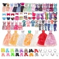 thumbnail image 1 of 52PCS Vestido Muñeca Vestido Novia Vestido Falda Corta Ropa Pantalones Traje Baño Tacones Altos Accesorios 195g (la Entrega Real Es 49 Piezas), 1 of 8