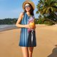 thumbnail image 3 of Fotbe Dog in Hairdresser Vestido de Verano sin Mangas para Mujer – Vestido Midi Línea A, Estilo Camiseta Floral, Vestido Playero Casual y Fluido, 3 of 7