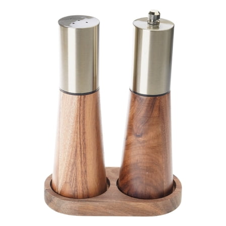 Durable Salt and Pepper Grinder Set with Base Holder Coarse Salt and Pepper Mill