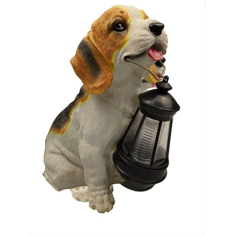 Lightahead Solar Powered Dog with Lantern Light Decoration lamp for