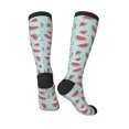 thumbnail image 4 of Daiia Sports Socks Watermelon Printed Novelty Crew Socks for Men Women Knee High Socks Cotton Socks Soft & Breathable Support Unisex Socks, 4 of 9