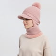 thumbnail image 4 of Women Winter Slouchy Knit Warm Hats Wool Cap Scarf Integrated Pullover Cap Cute Outdoor Ear Protection Cap Knitted Hat, 4 of 5