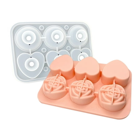 

Krqap Ice Cube Trays For Freezer 2023 New Ice Cubes Maker 6 Hole Ice Cubes Molding Ice Box Small Household Refrigerator Easy-Release Ice Lattice With Cover Silicone Ice Lattice