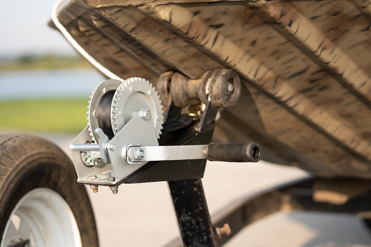 Ozark Trail 2000 lb Carbon Steel Trailer Winch with Strap, BT6178