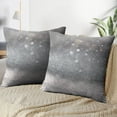 thumbnail image 3 of LALILO Throw Pillow Covers Silver And White Lights Light Silver Sparkle Dust Bling White Bright Magic Galaxy Set of 2 Square 18 x 18 Inch Pillowcase, 3 of 5