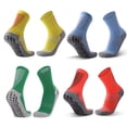 thumbnail image 1 of Calcetines De Fútbol Antideslizantes, Calcetines De Baloncesto Gruesos, Calcetines De Algodón Transpirables Antideslizantes Para Fútbol, ​​Baloncesto, Hockey, Actividad 4 Pares Yuarrent OD015581-01, 1 of 6